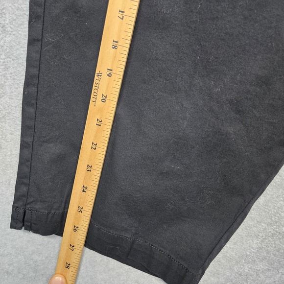 Lane Bryant Pants Womens 16 Black Capri Stretch Cotton Chino Pedal Pushers - Picture 11 of 15